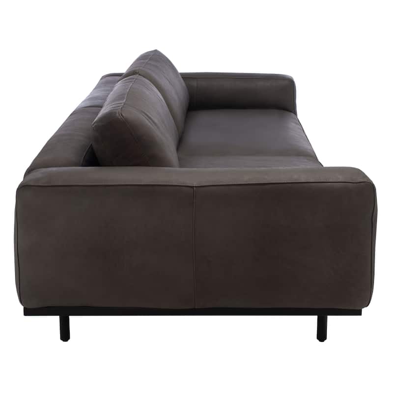 SAFAVIEH Home Elyssa Leather Sofa - 95"W x 42"D x 29"H