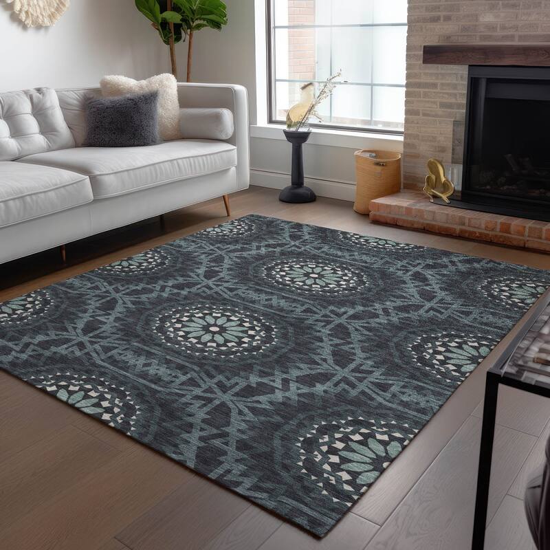 Machine Washable Indoor/ Outdoor Chantille Moroccan Boho Rug
