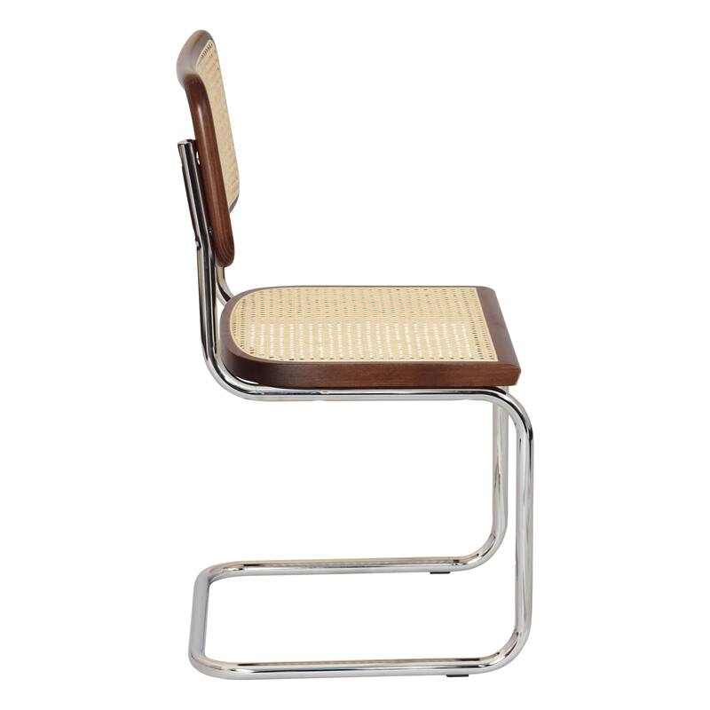 Breuer Chair Company Marcel Breuer Cesca Cane Cantilever Side Chair w/ Chrome Steel Frame (Various Wood & Cane Colors)