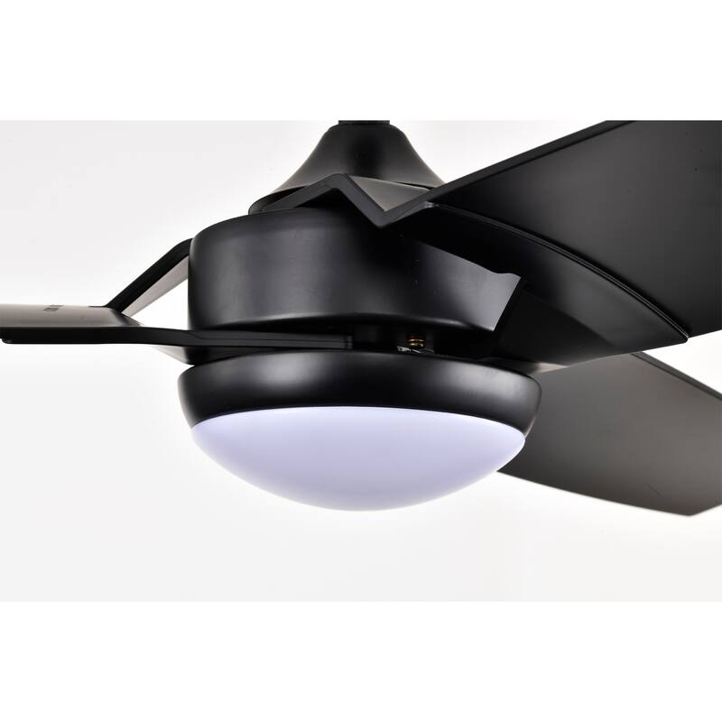 Hestrune 52-inch Black LED Lighted Ceiling Fan