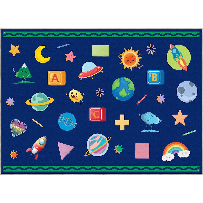 Well Woven Crayola Vibrant Modern Classroom Playroom Kids Rug