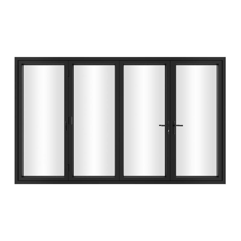 KaMic 120" x 96" 4-Panel Aluminum Patio Folding Door Left to Right-Outswing