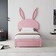 preview thumbnail 7 of 7, VECELO Twin Beds Set of 2 with Drawer for Kids, Upholstered Storage Bedframes, Brown Kids Bed Set of 2