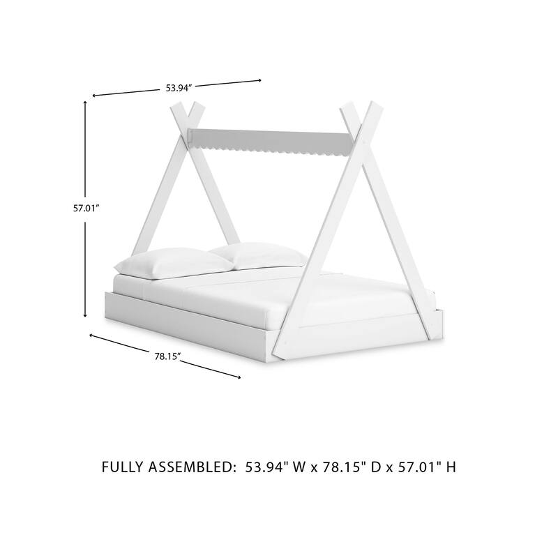 Signature Design by Ashley Hallityn White Full Tent Bed