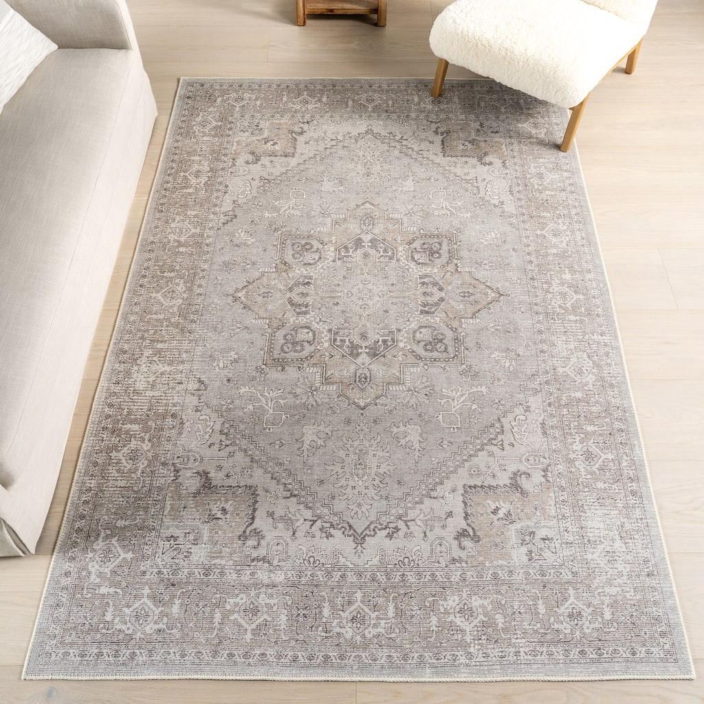 Nuloom Green Haven Collection Recycled Cotton Machine Washable Area Rug