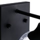 preview thumbnail 22 of 22, CO-Z 1-Light Glass Armed Sconce with Matte Black Finish