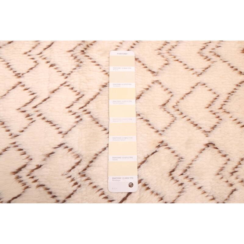 ECARPETGALLERY Hand-knotted Pak Finest Marrakesh Cream Wool Rug - 4'2 x 6'1