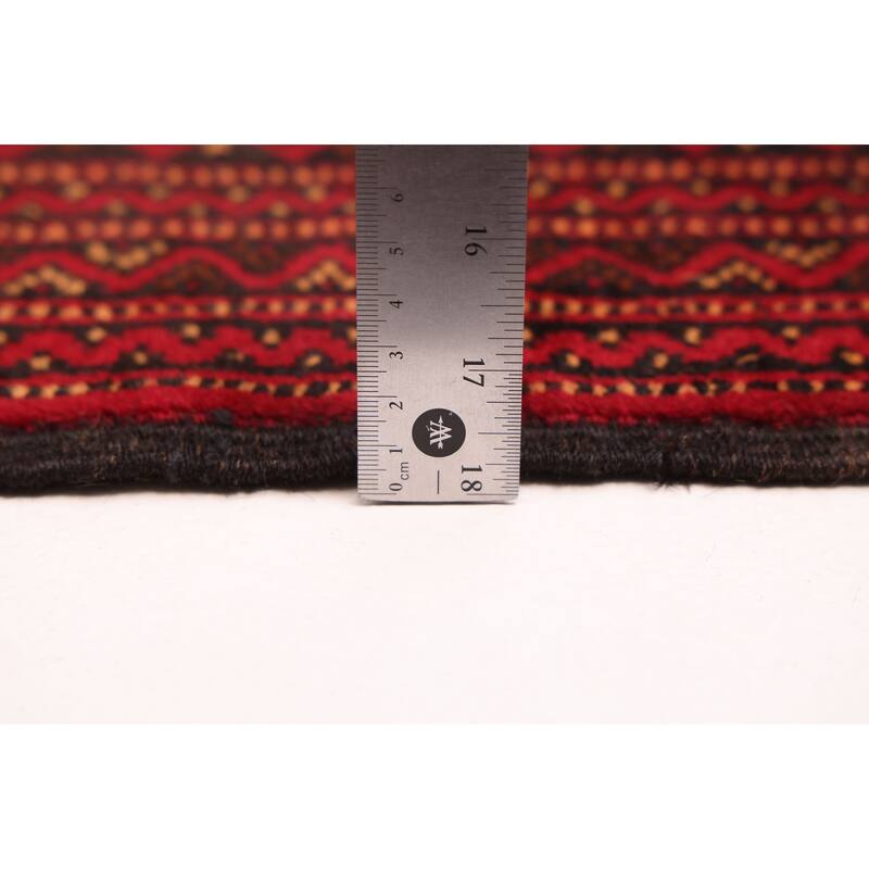 ECARPETGALLERY Hand-knotted Teimani Red Wool Rug - 3'8 x 6'8