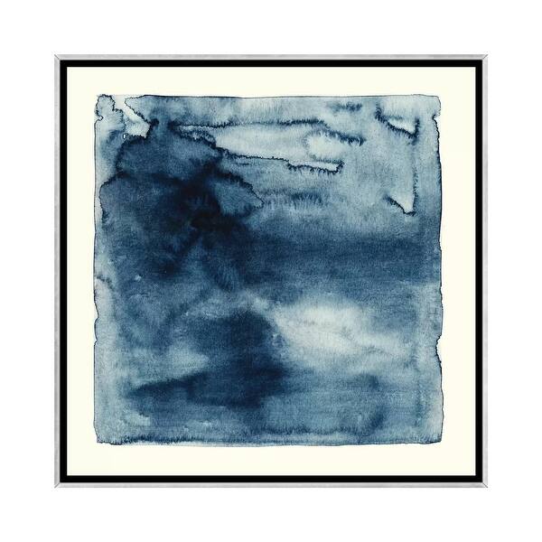 slide 2 of 18, iCanvas "Indigo Square" by Lesia Binkin Framed Silver - 18x18