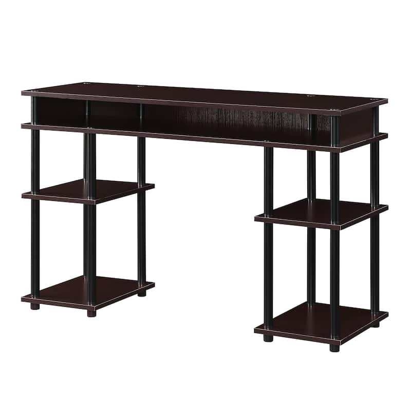Student Desk with Shelves - No Tools Needed - Home Office Study Table - Compact & Sturdy Design