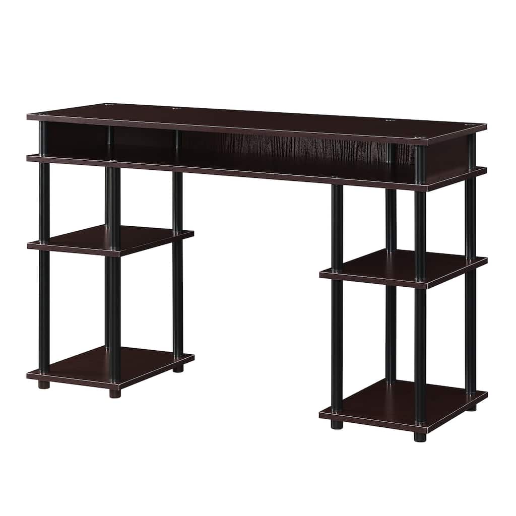 Student Desk with Shelves - No Tools Needed - Home Office Study Table - Compact & Sturdy Design