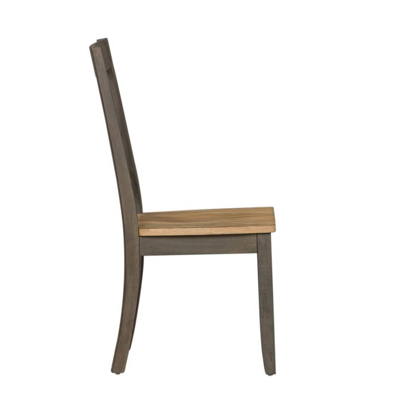 Lindsey Farm Gray and Sandstone Splat Back Side Chair (Set of 2)