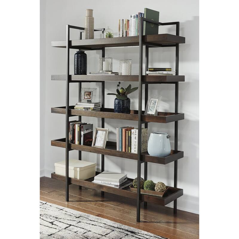 Signature Design by Ashley Starmore Brown/Black Home Office Desk and Storage