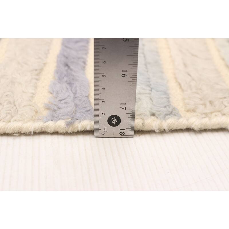 ECARPETGALLERY Hand-knotted Tangier Ivory Wool Rug - 5'3 x 7'8