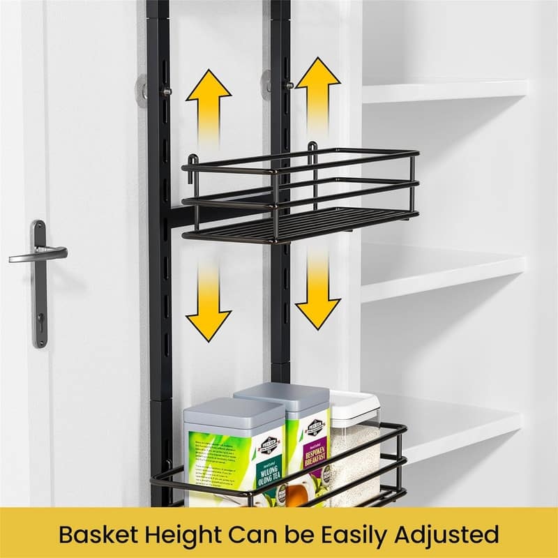 Pantry Door Organizer 12 Inch Wide - 10.24"D x 16.14"W x 4.92"H