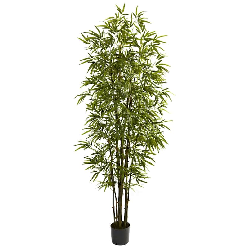 7Ft Faux Bamboo Tree - Realistic Green Tropical Decor for Home Office Living Room - 7ft.