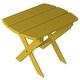 preview thumbnail 9 of 17, Pine Folding Oval End Table Canary Yellow