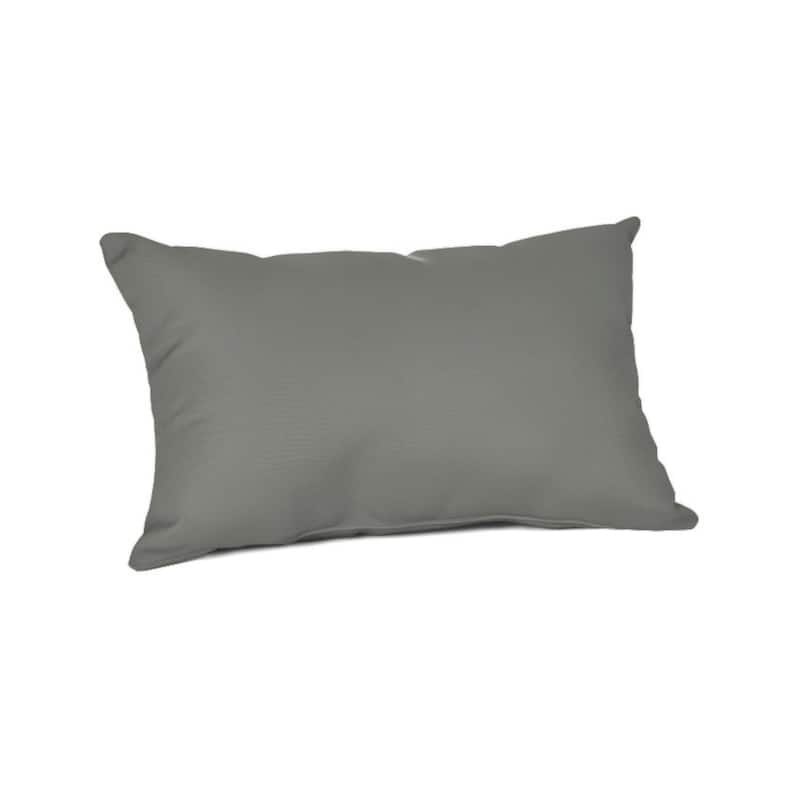 Sunbrella® Solid Fabric 1-Piece Indoor/Outdoor Lumbar Pillow, 19"W x 12"L - Canvas Charcoal
