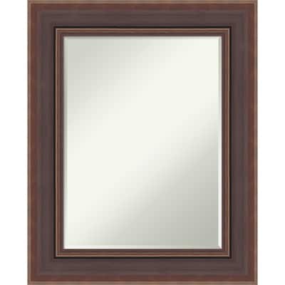Moab Half-Inch-Bevel Framed Wall Mirror - Moab Brown Bronze - 26 x 32 in