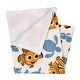 preview thumbnail 3 of 2, Disney Finding Nemo Orange, Teal, and White Sea Turtles Super Soft Sherpa Baby Blanket