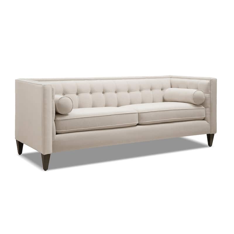 Jack 84" Modern Upholstered Tufted Tuxedo Sofa