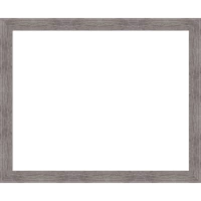 Amanti Art Pinstripe Plank Grey Narrow Framed Dry Erase Magnetic Board