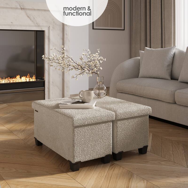 Emperyan Storage Bench for Living Room, Small Ottoman Foot Rest