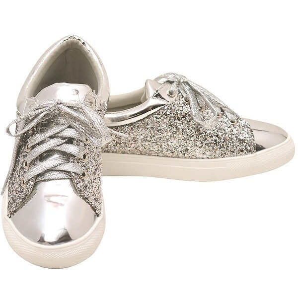 silver shimmer shoes