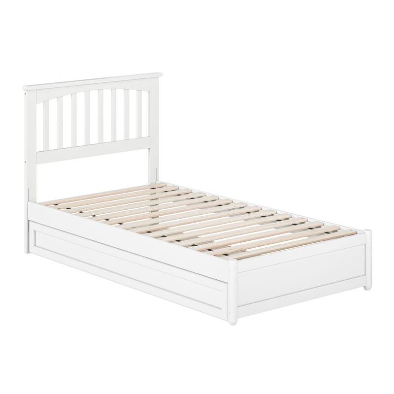 Everett Platform Bed with Panel Footboard and Twin Trundle