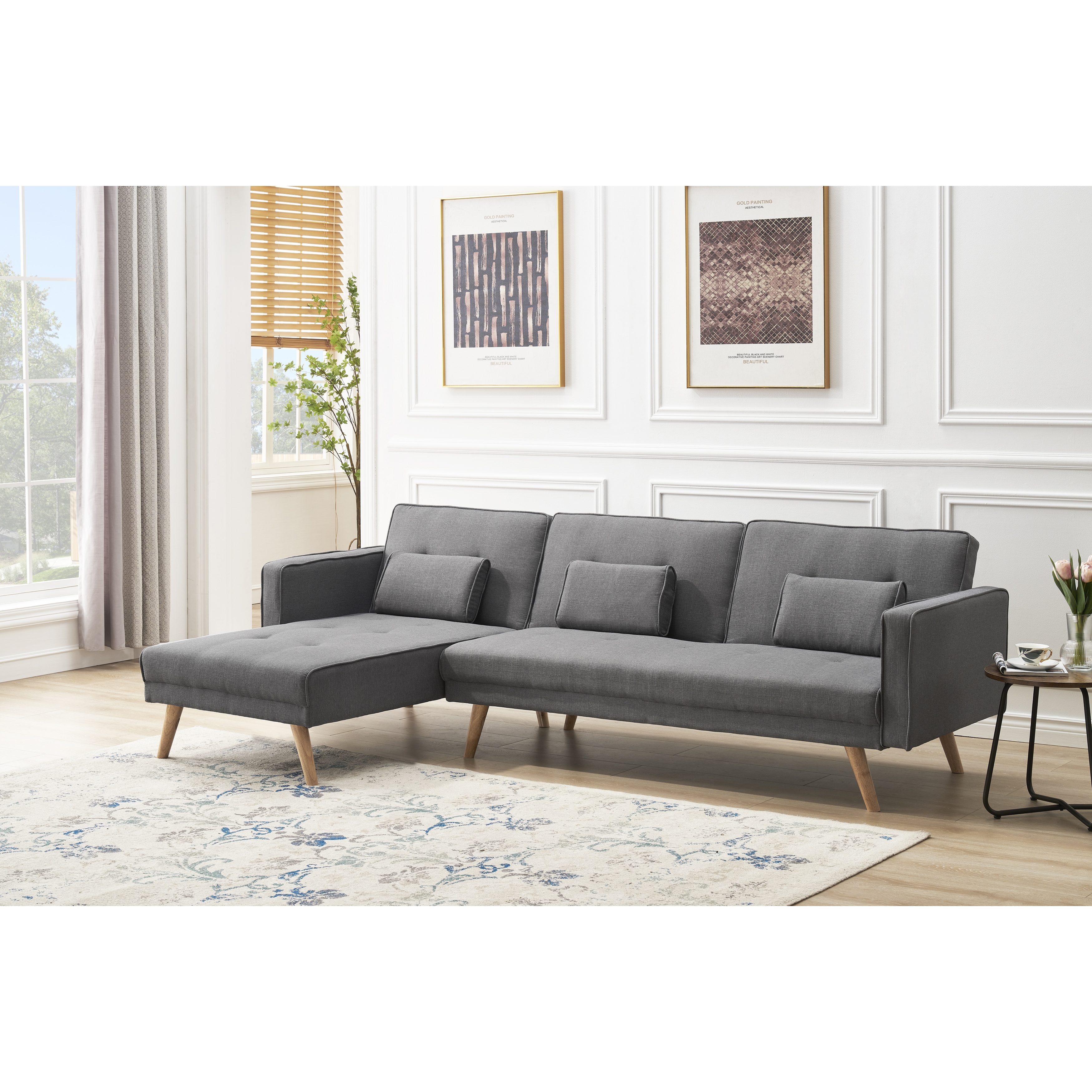 Folding sales sectional sofa