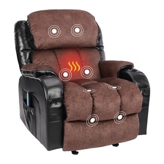 Faux leather manual Heated Massage Chair with Rocking