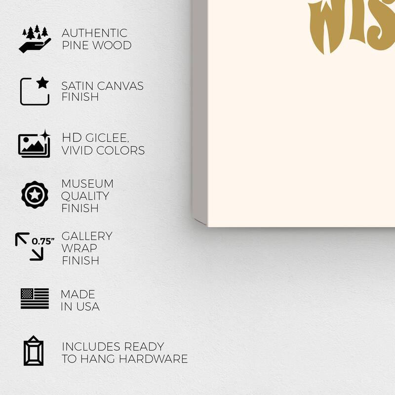 Wynwood Studio Canvas Typography and Quotes Warmest Wishes Blank Gold Modern & Contemporary Wall Art Canvas Print