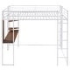 preview thumbnail 15 of 13, Full Metal Loft Bed with Desk & Shelves - Space-Saving Iron Frame