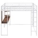 preview thumbnail 43 of 41, Multifunctional Design Loft Bed with Desk, Two-sided Ladder and Shelves, Efficient space, Full Size