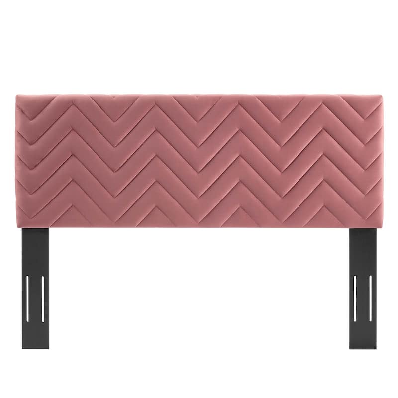 Mercy Chevron Tufted Performance Velvet Twin Headboard