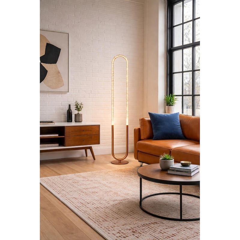 Bona Elegant Loop LED Floor Lamp - Bronze