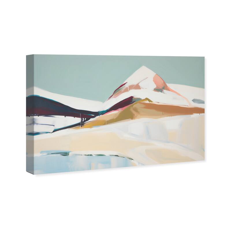 Wynwood Studio Nature and Landscape Mountain like Meringue White and Modern & Contemporary Wall Art Canvas Print