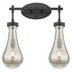 preview thumbnail 12 of 11, Innovations Lighting Downtown Urban - Owego - 2 Light 17" Wall-Mounted Bath Vanity Light Matte Black, Mercury