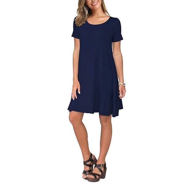 Shop Korsis Women S Summer Casual T Shirt Dresses Short Sleeve