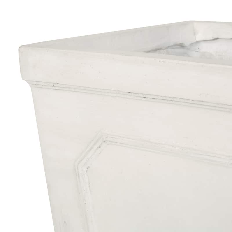 Burgos Outdoor Cast Stone Outdoor Tapered Planter by Christopher Knight Home