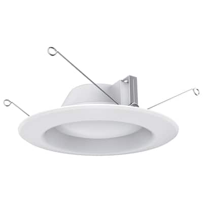 7.2 Watt LED Downlight Retrofit- 5-6 Inches- 2700K- 120 Volt- White Finish