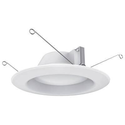 7.2 Watt LED Downlight Retrofit- 5-6 Inches- 3000K- 120 Volt- White Finish