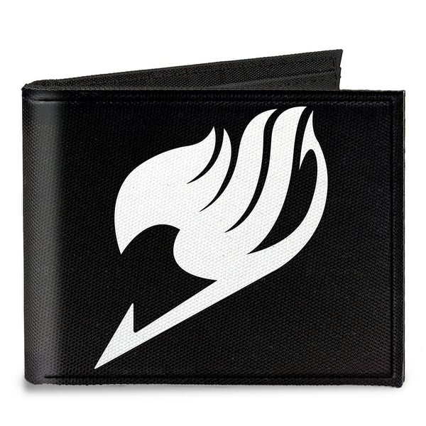 Fairy Tail Guild Symbol Logo Black White Red Canvas Bi Fold Wallet One Size One Size Fits Most Overstock
