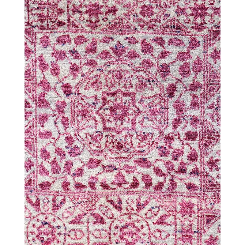 Ikat One-of-a-Kind Handmade Area Rug, Pink - 8' 1" x 10' 0"