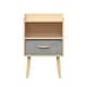 preview thumbnail 11 of 9, Nightstand With Collapsible Fabric Drawer, 2-Tier Storage End Table, Wood Side Table with Storage Cabinet for Bedroom