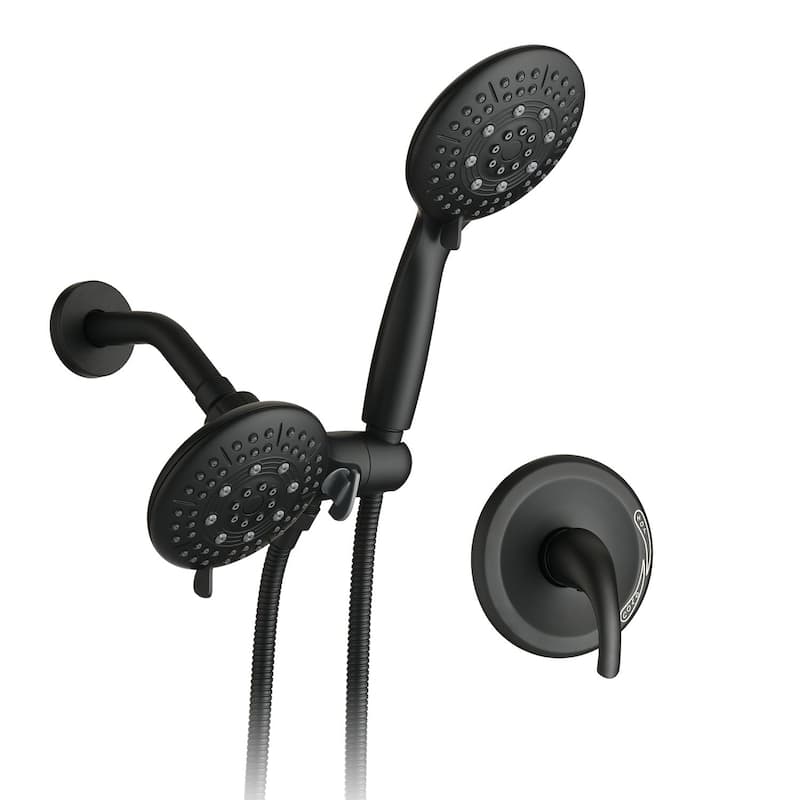 Rainfall Shower Head and Handheld Shower Faucet with Brass Valve Rough-In