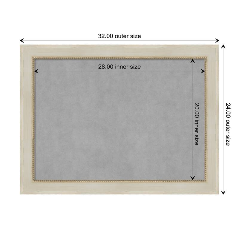 Amanti Art Parthenon Cream Framed Magnetic Board - Board Size 28x20