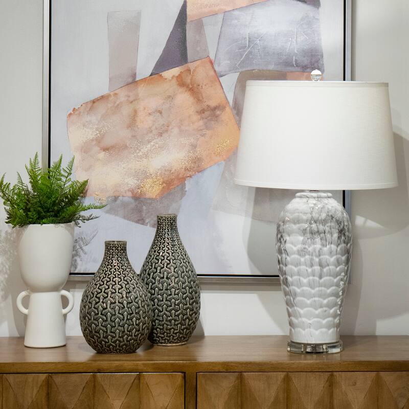 Elk Home Flynn Gloss White Earthenware 7 Inch Wide Vase