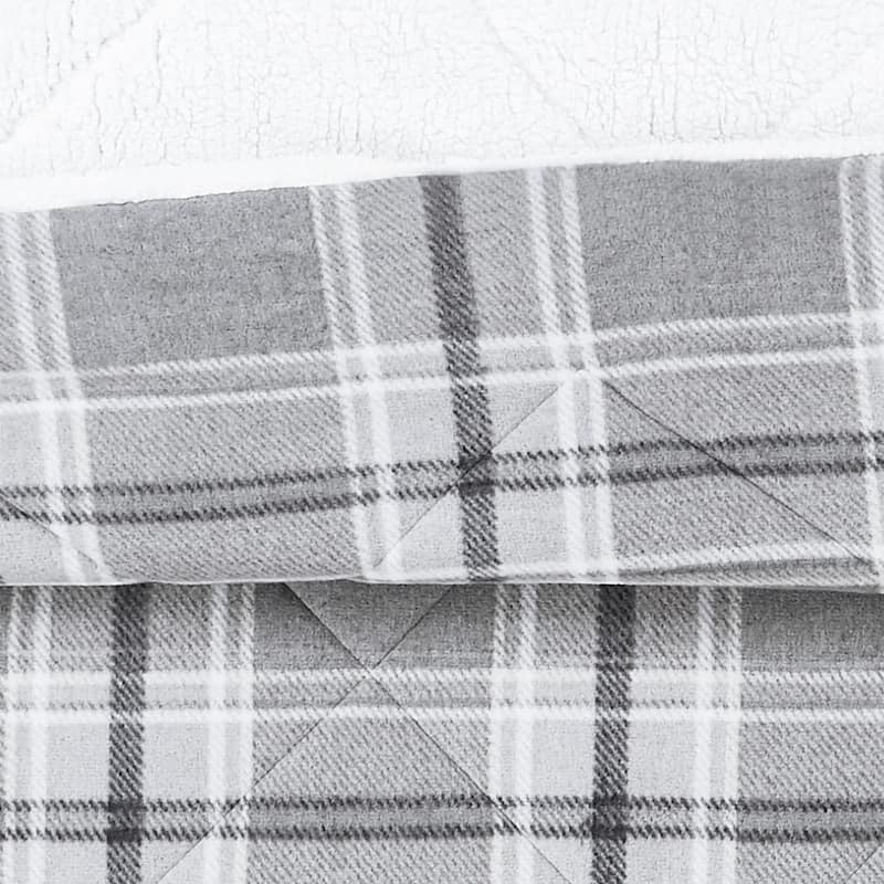 Cannon Cozy Teddy Plaid 3 Piece Comforter Set