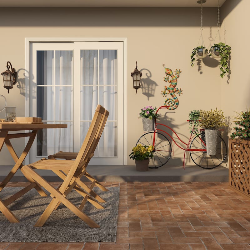 Multi Colored Metal Indoor Outdoor Lizard Home Wall Decor